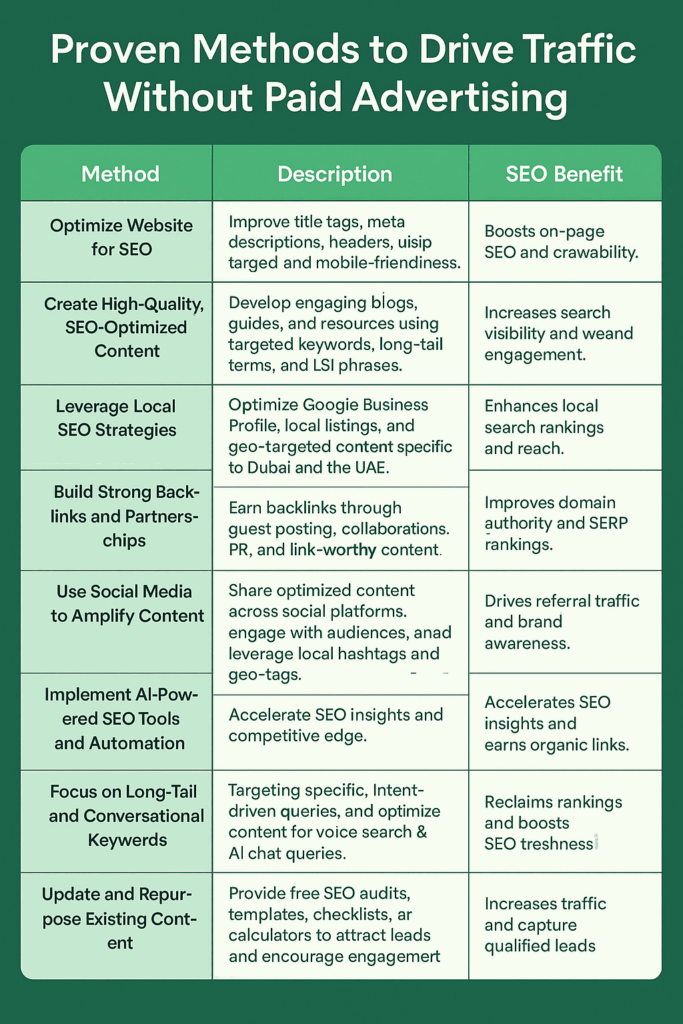 organic traffic methods