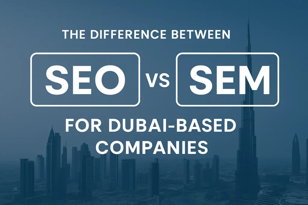 SEO vs SEM Dubai